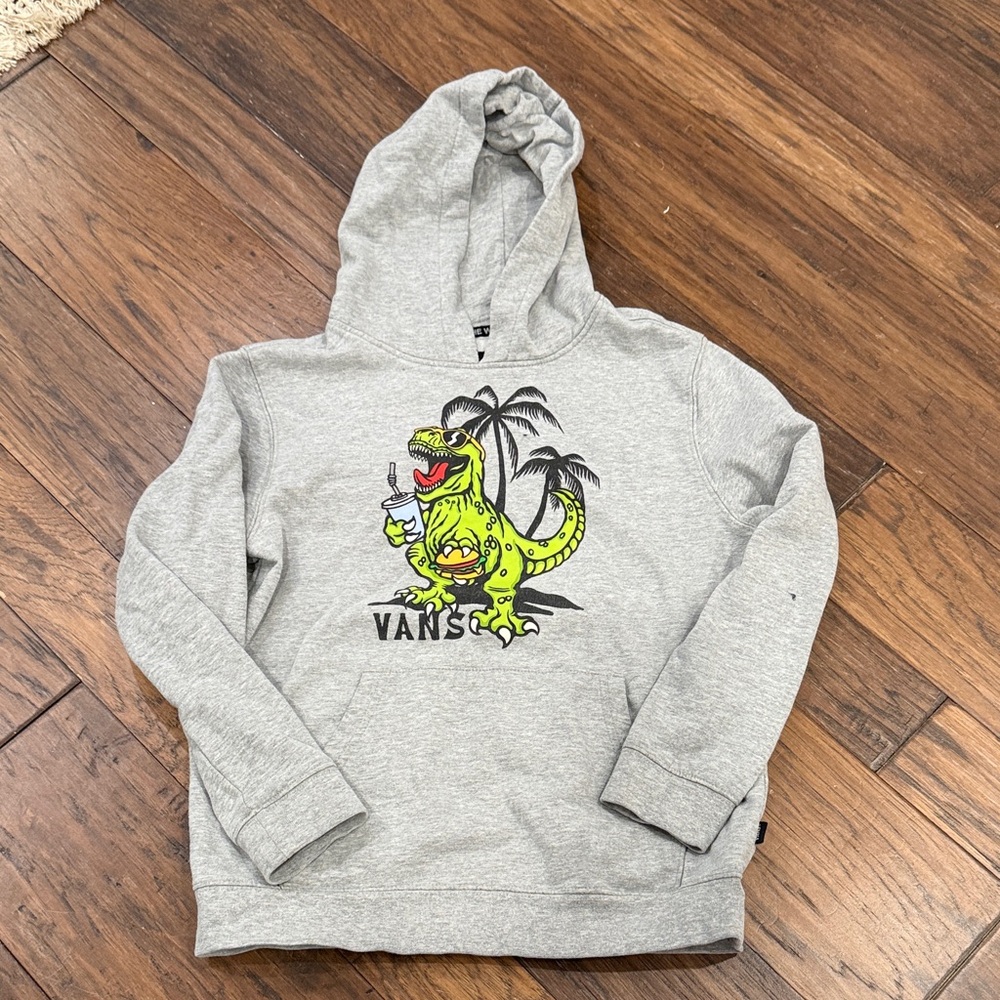 Vans Gray Sherpa-Lined Hoodie with Black Label